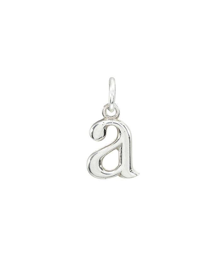 Aqua Initial Charm In Sterling Silver Or 18k Gold-plated Sterling Silver - 100% Exclusive In A/silver