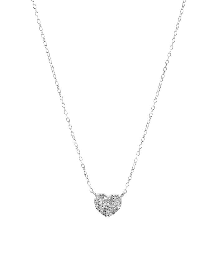 Bloomingdale's Marc & Marcella Diamond Heart Necklace In Sterling Silver, 15 - 100% Exclusive