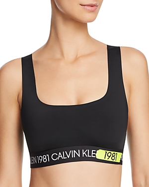 Calvin Klein 1981 Bold Micro Unlined Bralette In Black