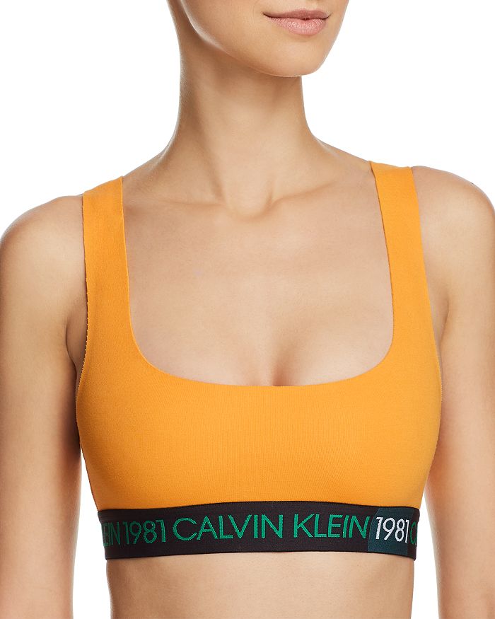 Calvin Klein 1981 Bold Unlined Bralette In Trippy
