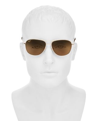  Cliff House Polarized Brow Bar Aviator Sunglasses, 59mm