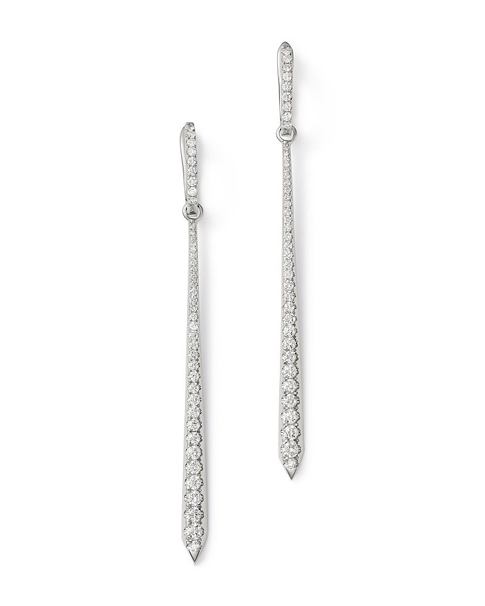 Bloomingdale's Pave Diamond Linear Drop Earrings In 14k White Gold, 2.0 Ct. T.w. - 100% Exclusive