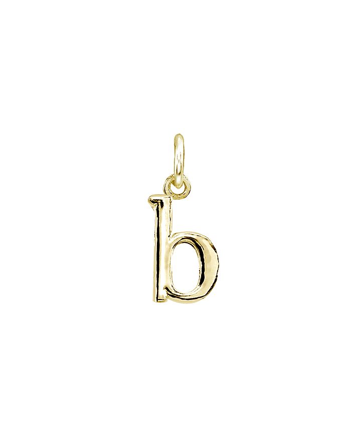 Aqua Initial Charm In Sterling Silver Or 18k Gold-plated Sterling Silver - 100% Exclusive In B/gold