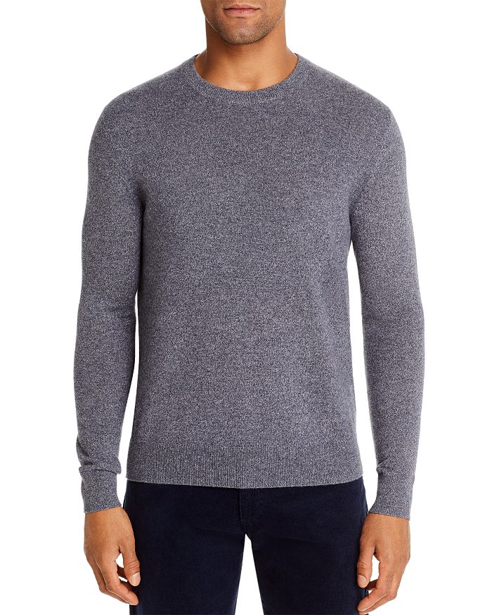 The Men's Store At Bloomingdale's Cashmere Crewneck Sweater - 100% Exclusive In Gray Navy Twist