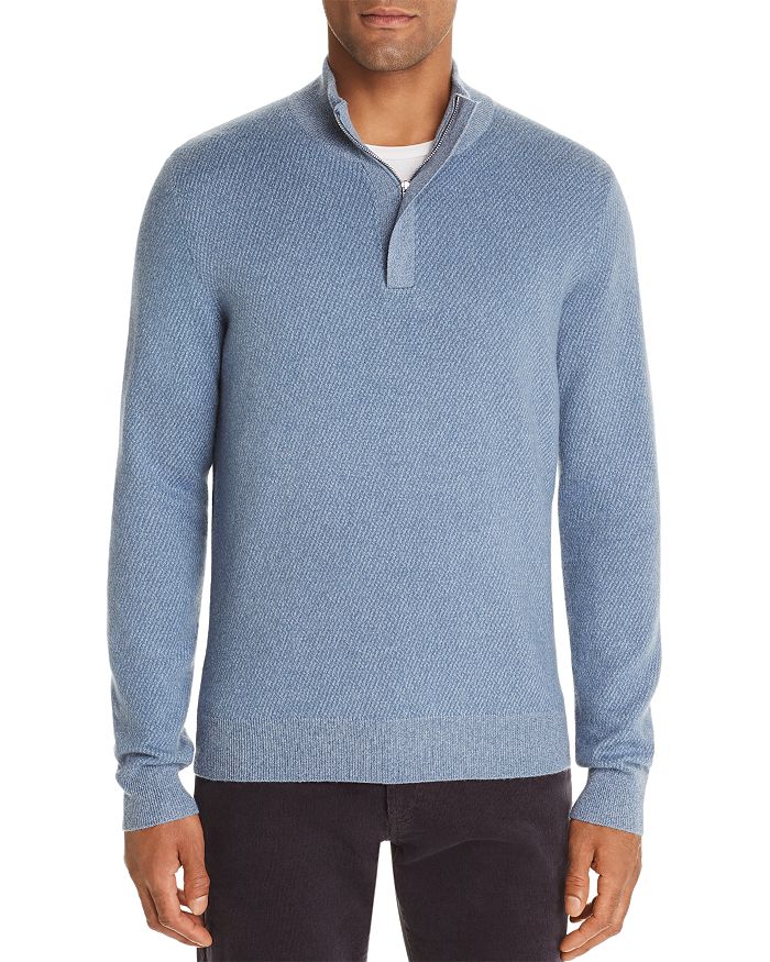 The Men's Store at Bloomingdale's Marled Half-Zip Sweater - 100% ...