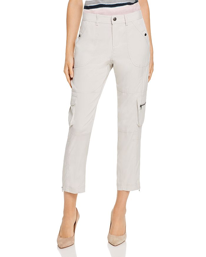 Go By Go Silk Cropped Utility Pants In Seasalt