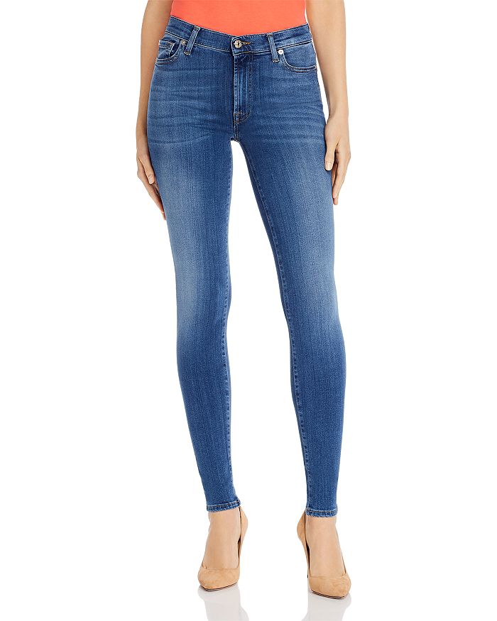 7 FOR ALL MANKIND SLIM ILLUSION HIGH-WAIST SKINNY JEANS IN LUXE LOVESTORY,JSWZA230RL