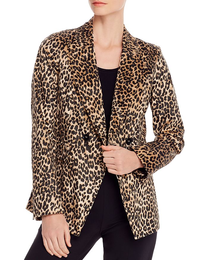 Marella Borgia Double-Breasted Leopard Blazer | Bloomingdale's