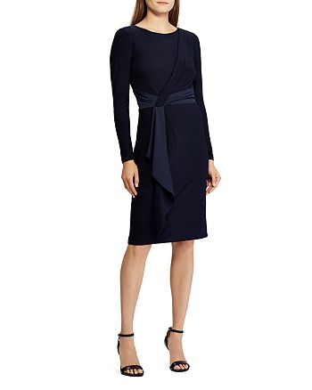 Ralph Lauren Satin-Sash Jersey Dress | Bloomingdale's