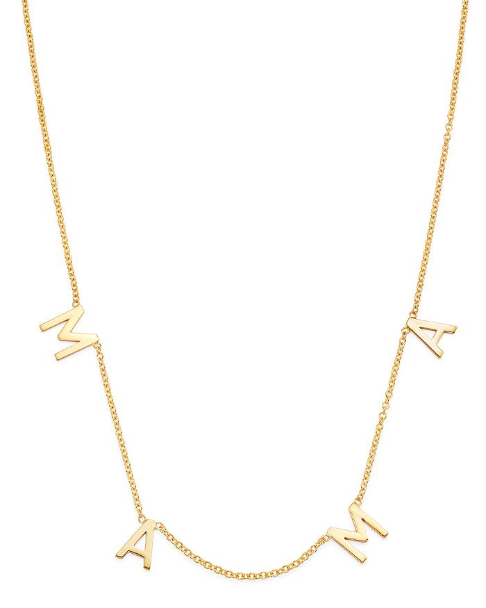 Shop Zoe Lev 14k Yellow Gold Mama Charm Necklace, 18