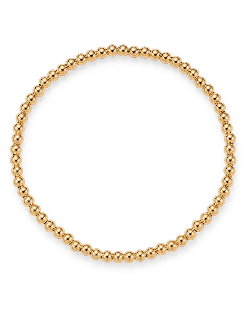 Zoe Lev 14k Yellow Gold Beaded Stretch Bracelet In Gold
