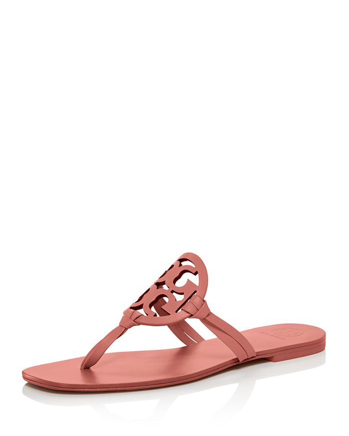 Tory Burch Women's Miller Square-toe Thong Sandals In Tramonto Pink
