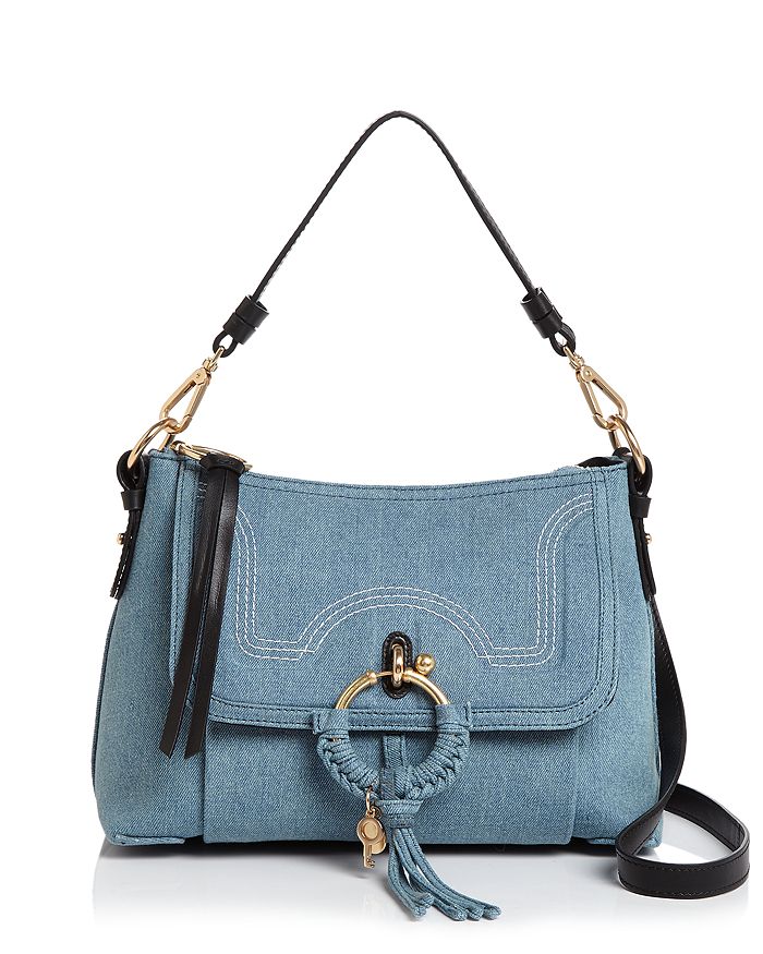 Joan Mini Denim Shoulder Bag in Blue - See By Chloe