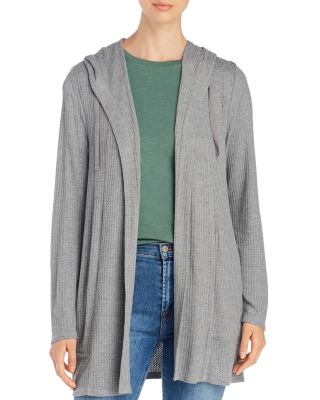 Cupio Waffle-knit Hooded Cardigan In 