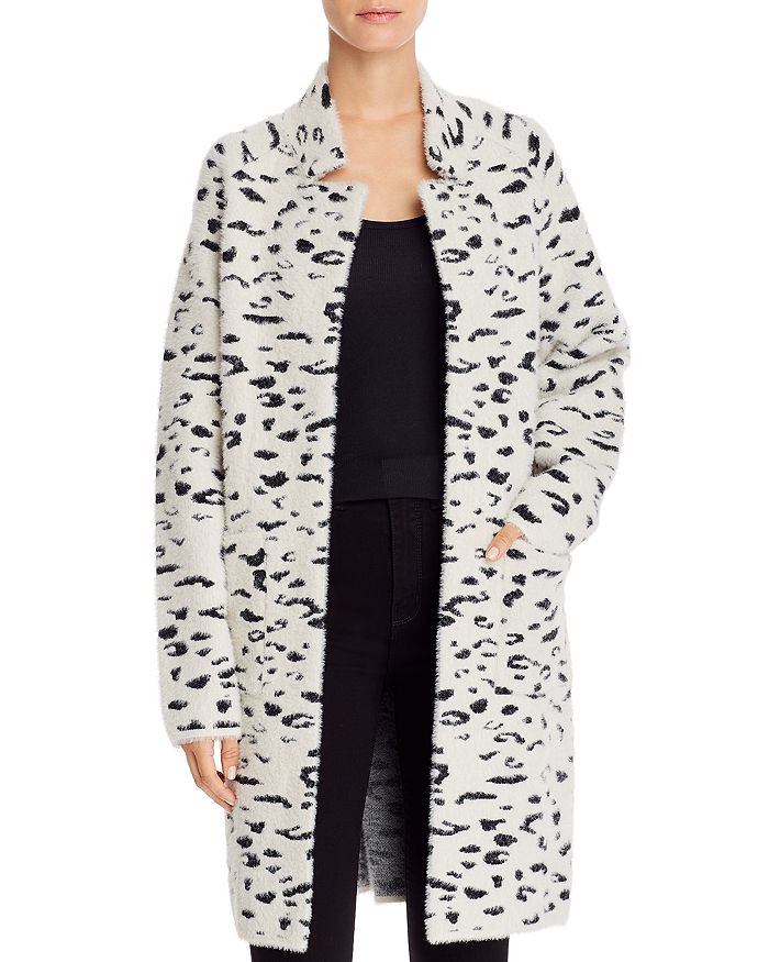 Bardot - Leopard Jacquard Sweater Coat