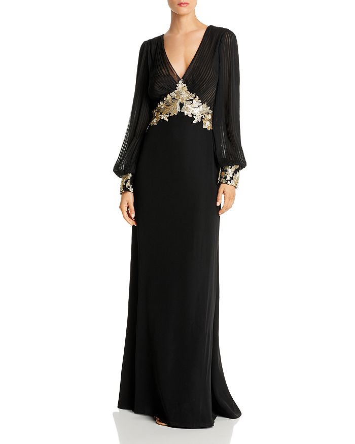 Tadashi shoji black gown clearance