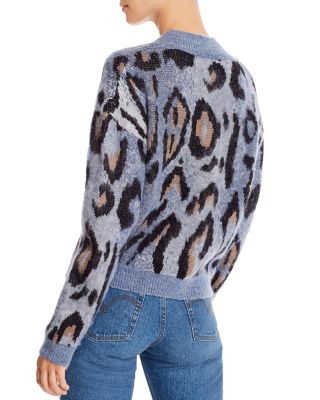 animal print cardigan sweater