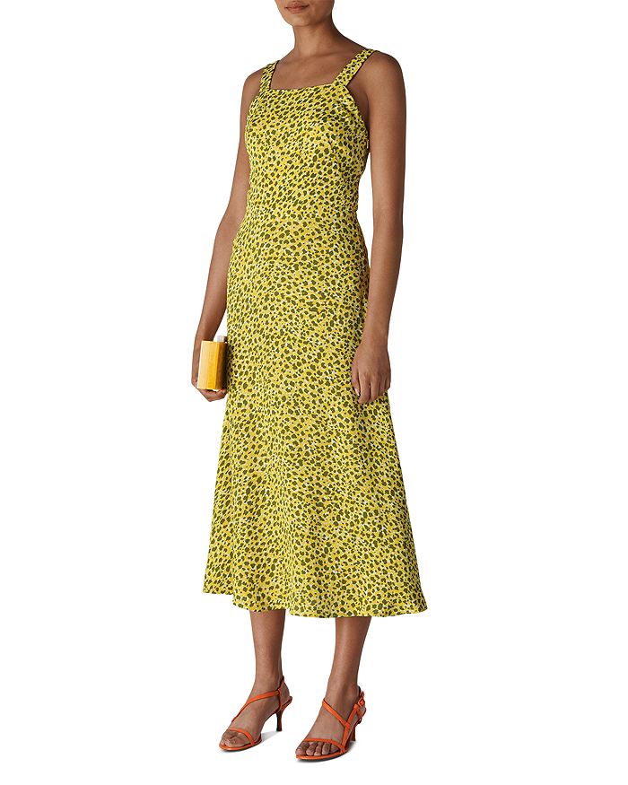 Whistles Llora Clouded Leopard Print Midi Dress | Bloomingdale's