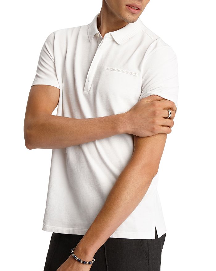 John Varvatos Regular Fit Polo Shirt In White