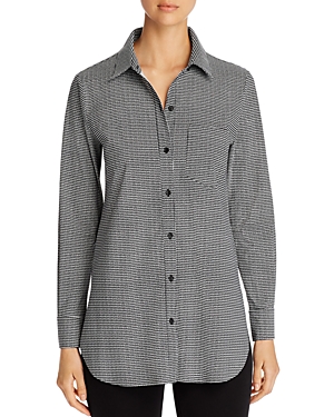 Lyssé Schiffer Button-down Top In Houndstooth