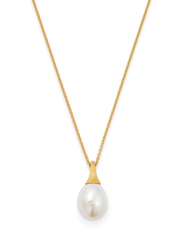 Marco Bicego 18k Yellow Gold Africa Cultured Freshwater Pearl Pendant Necklace, 16.75 In White/gold