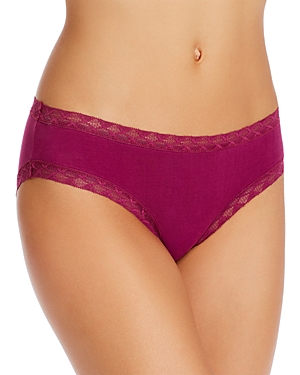 Natori Bliss Cotton Girl Briefs In Mulberry Purple