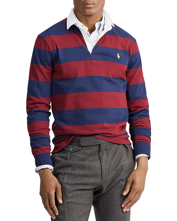 Polo Ralph Lauren icon logo long sleeve rugby polo classic fit in navy