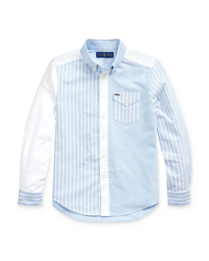 Ralph Lauren Boys' Striped ColorBlock ButtonDown Shirt Big Kid