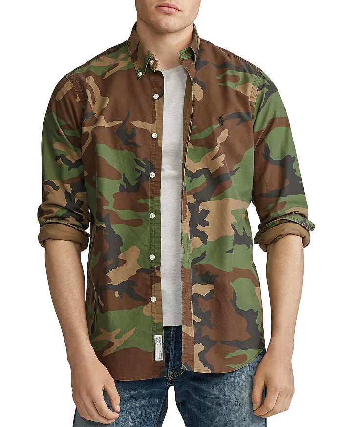 Polo Ralph Lauren Classic Fit Camouflage Shirt In Camo Print 