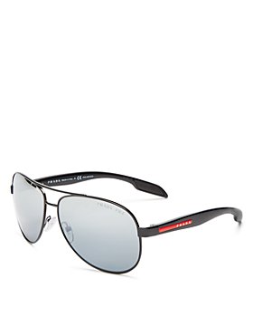 Prada -  Polarized Brow Bar Aviator Sunglasses, 62mm