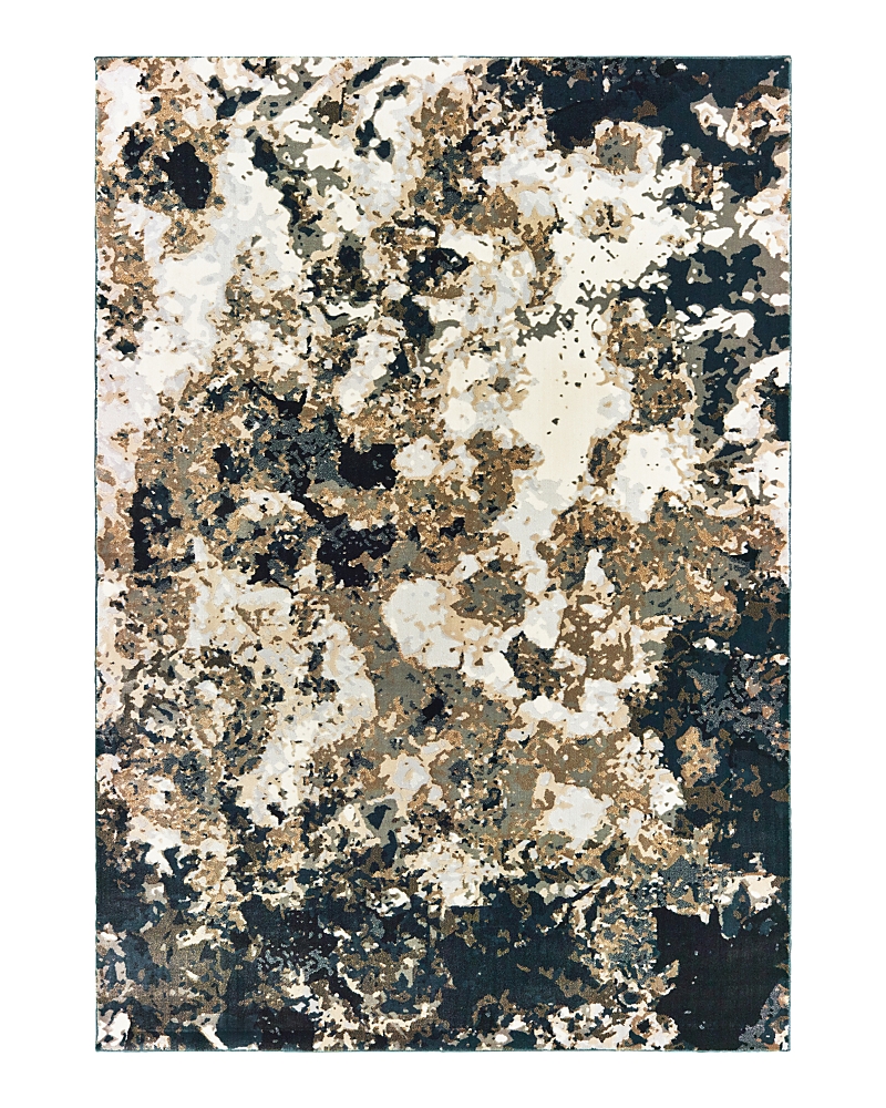 Oriental Weavers Bowen 1808q Area Rug, 3'10 X 5'5 In Navy/gold