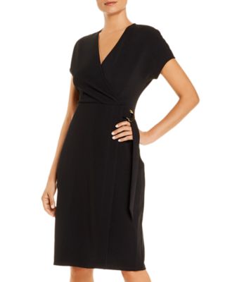 tahari faux wrap dress