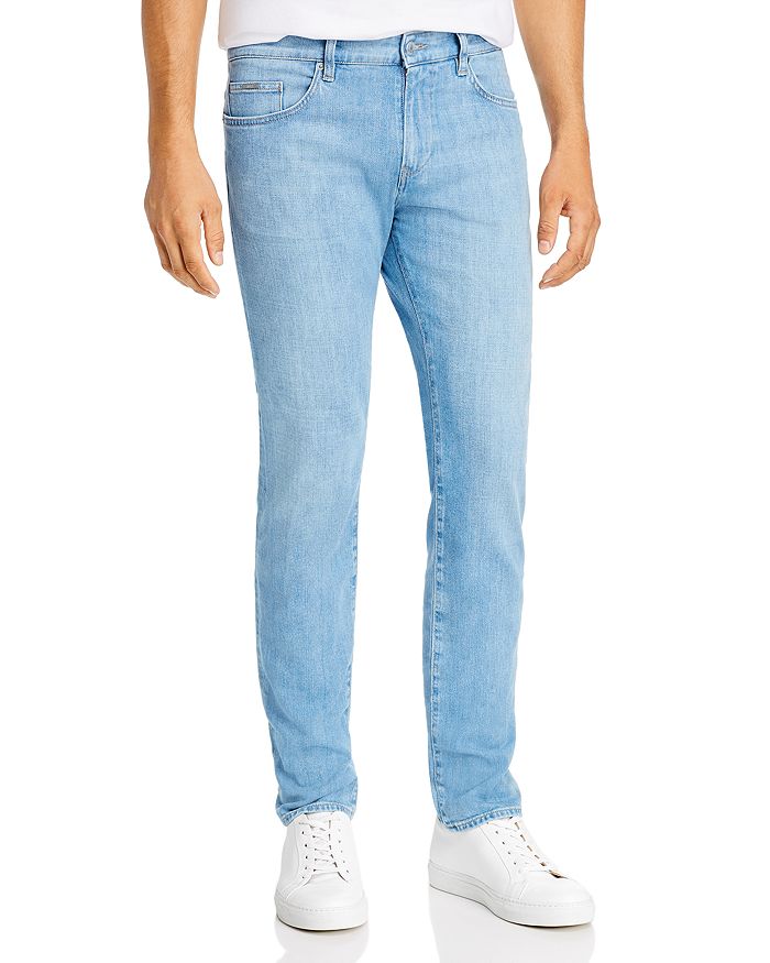 Boss Delaware Comfort Slim Fit Jeans In Turquoise Bloomingdale S