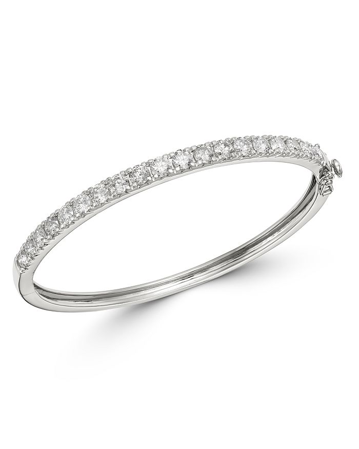 Bloomingdale's Diamond Statement Bangle Bracelet In 14k White Gold, 7.0 Ct. T.w. - 100% Exclusive