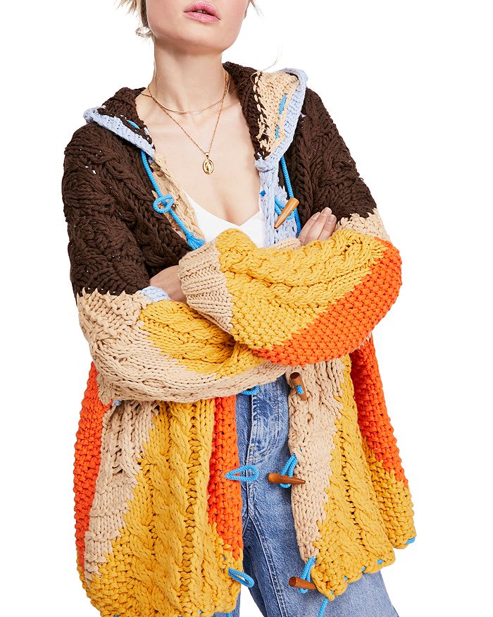 Free people hooded cardigan discount
