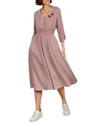 Ted Baker Ted Baker Gymni Striped Smocked-Waist Dress | Bloomingdale's Women