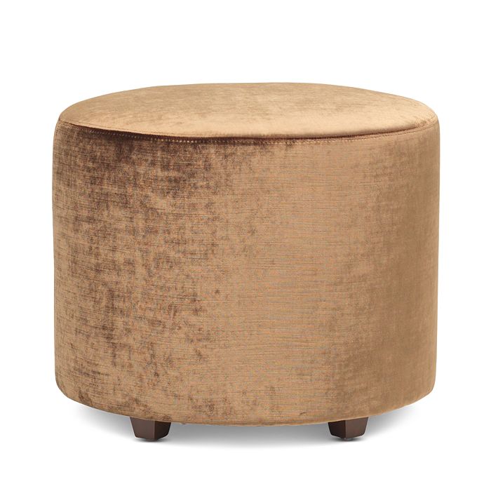 Mitchell Gold Bob Williams Franny Round Ottoman In Vivid Blood Orange