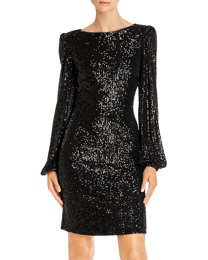 Bloomingdales aqua shop black dress