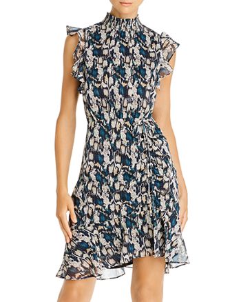 Sam Edelman Ruched Python Mini Dress | Bloomingdale's