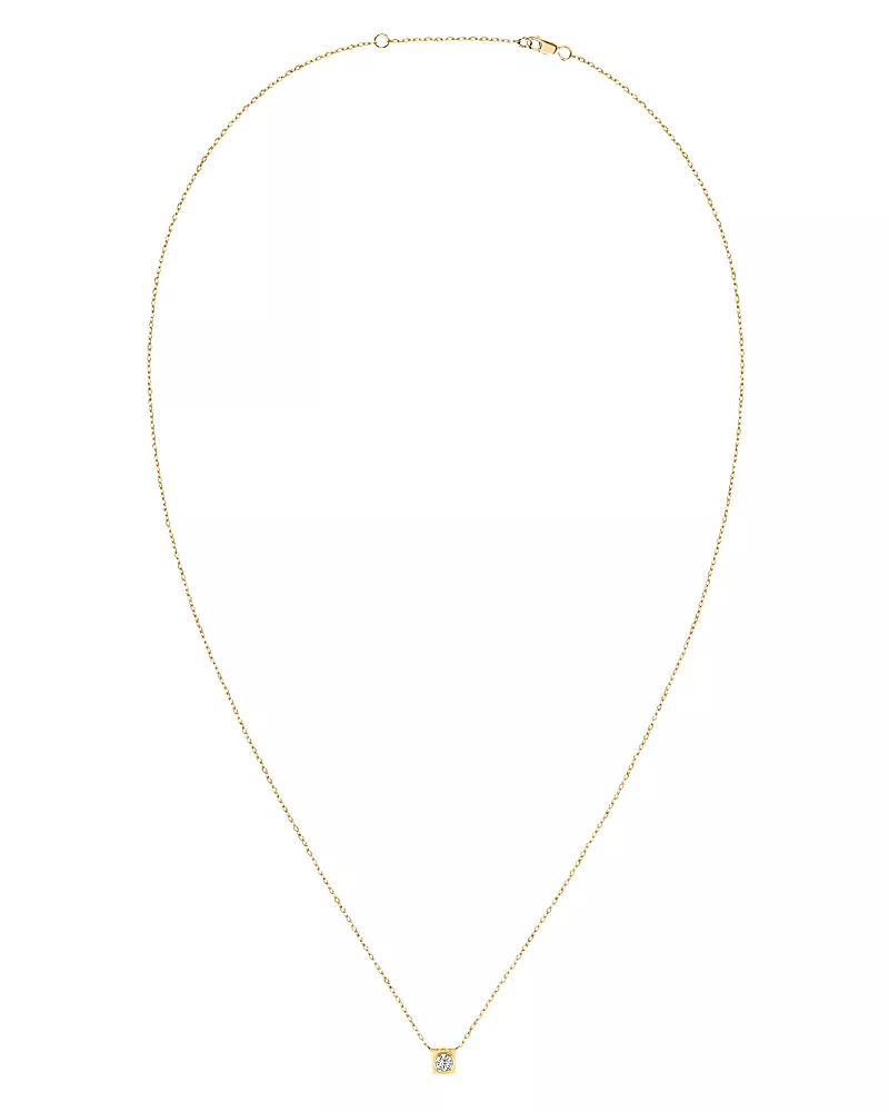 dinh van 18K Yellow Gold Le Cube Diamant Medium Chain Necklace with Diamond, 17.7