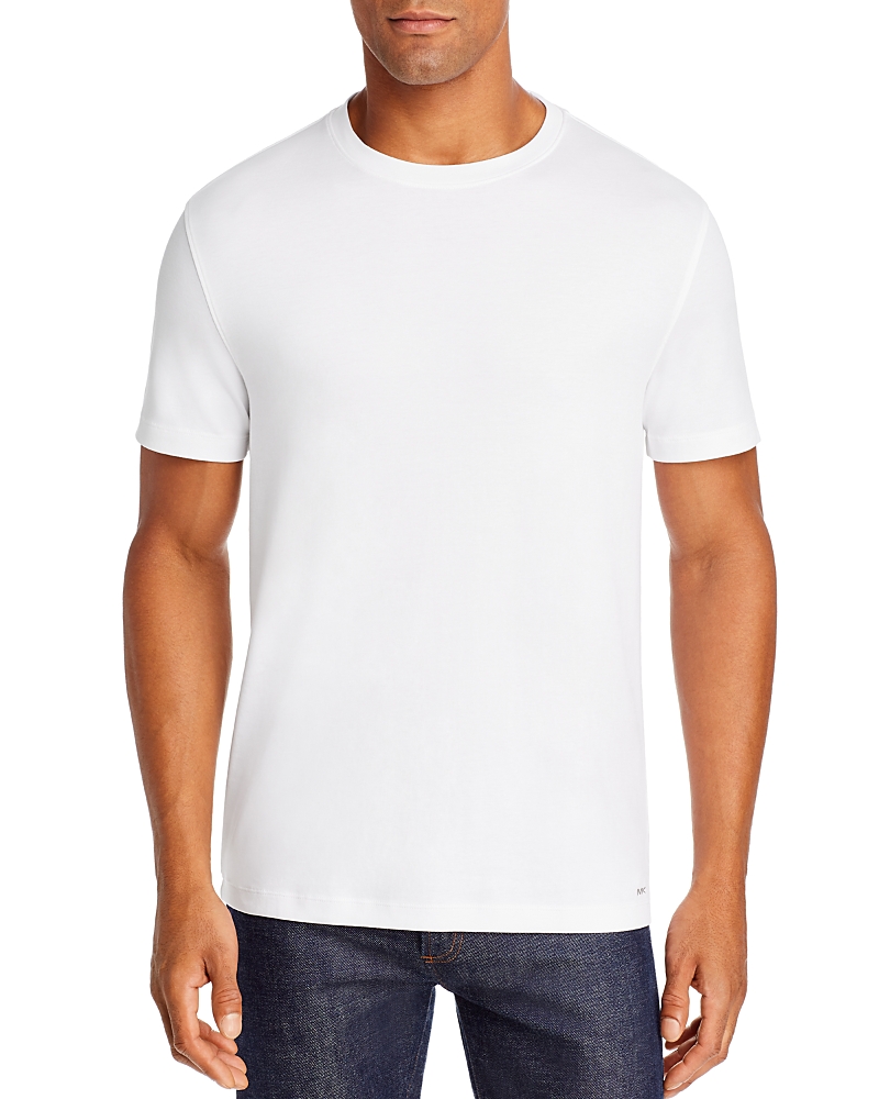 Michael Kors Mens Gingham Short Sleeve Button-down Shirt In White