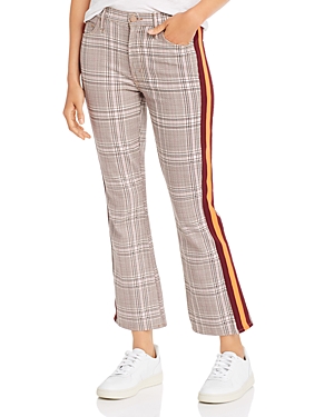 MOTHER THE INSIDER PLAID ANKLE FLARE JEANS,1327-769