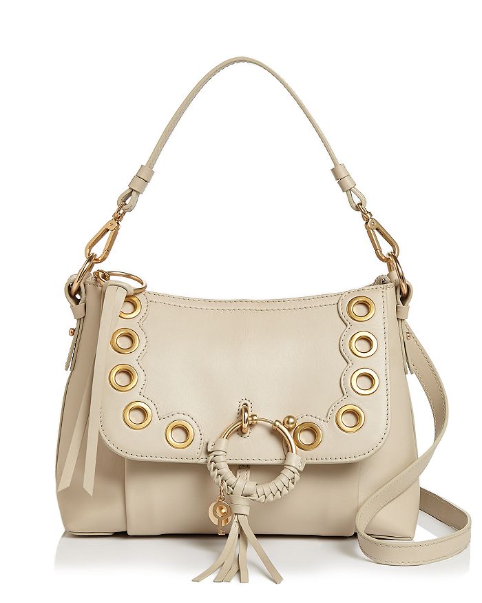 See By Chloé See By Chloe Joan Small Shoulder Bag In Cement Beige/gold