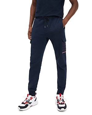 Tommy Hilfiger Mixed Media Jogger Pants In Sky Captain