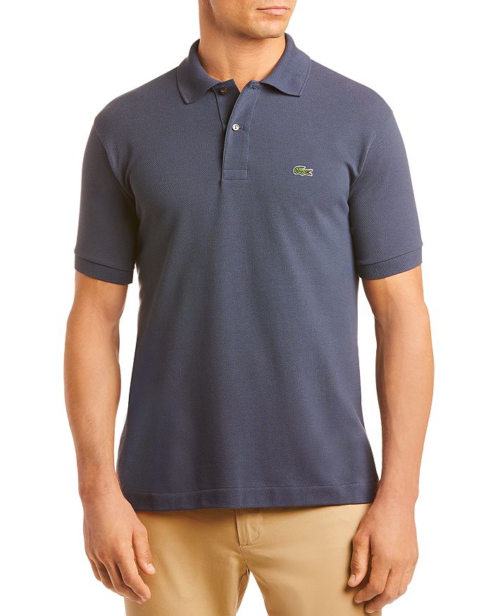 Lacoste Pique Classic Fit Polo Shirt In Graphite Gray