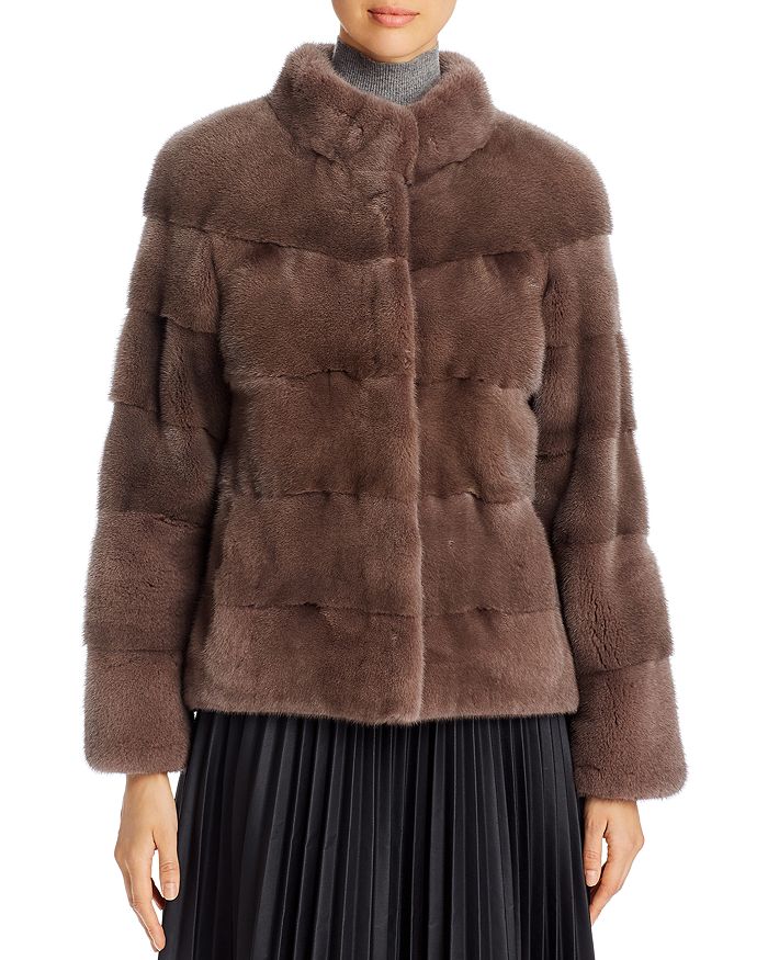 Maximilian Furs Mink Fur Coat - 100% Exclusive In Gray Moon
