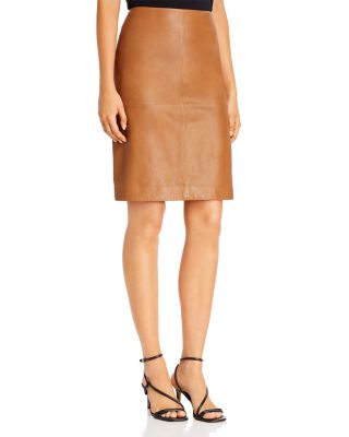 dkny leather pencil skirt
