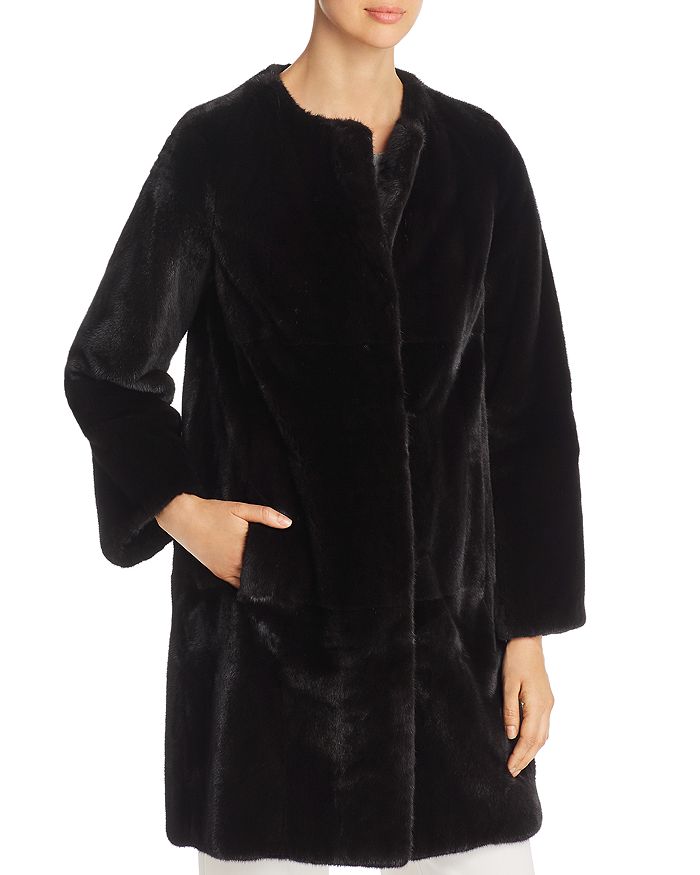 Maximilian Furs Mink Fur Coat - 100% Exclusive In Black Glama