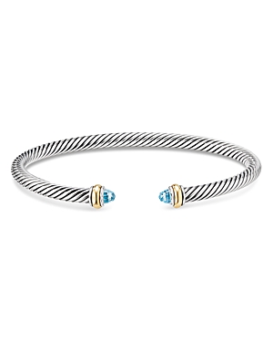 Photos - Bracelet David Yurman Cable Classic  with Blue Topaz and 18K Yellow Gold B1 