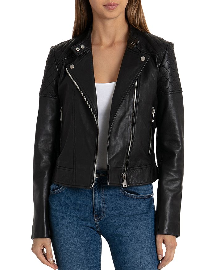 BAGATELLE.NYC Quilted Leather Moto Jacket Bloomingdale s